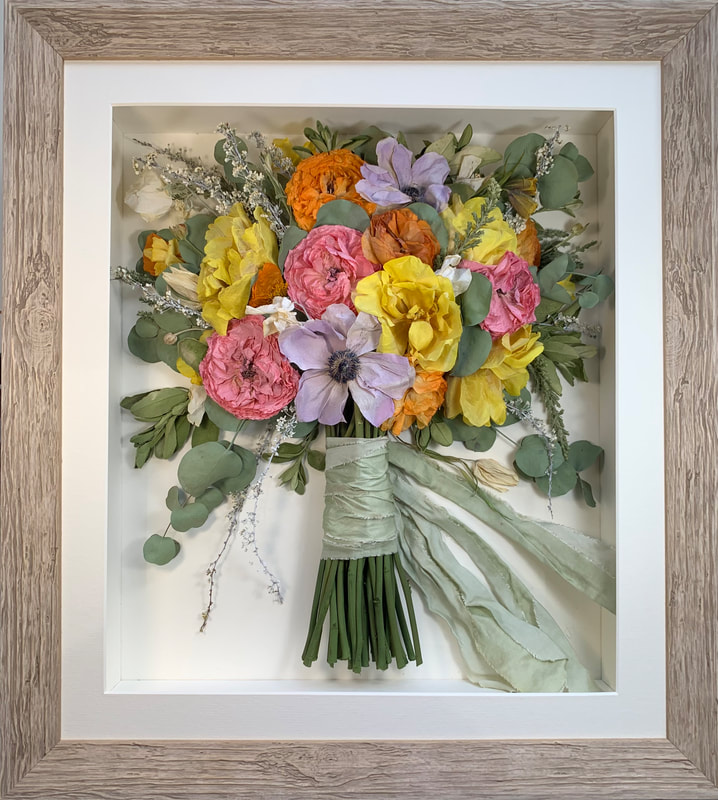 Framed Preserved 3D Wedding Bouquet